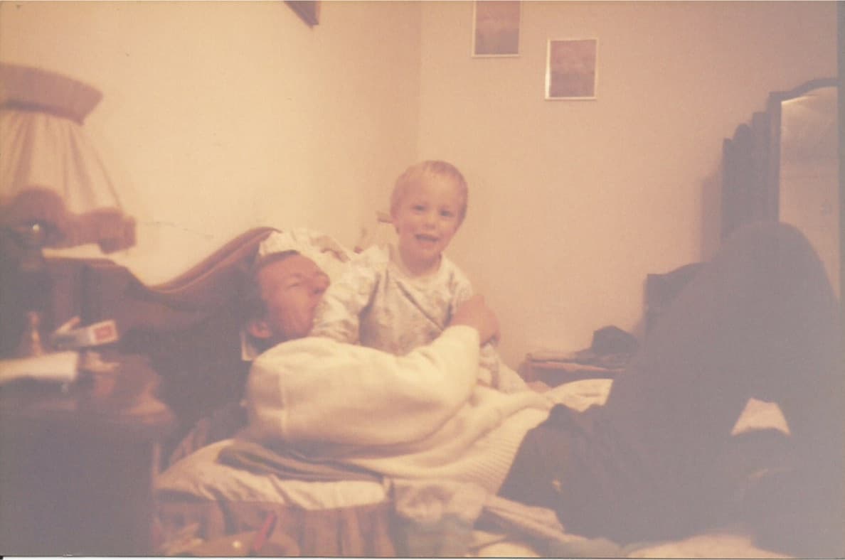 Daniel as a child with his dad